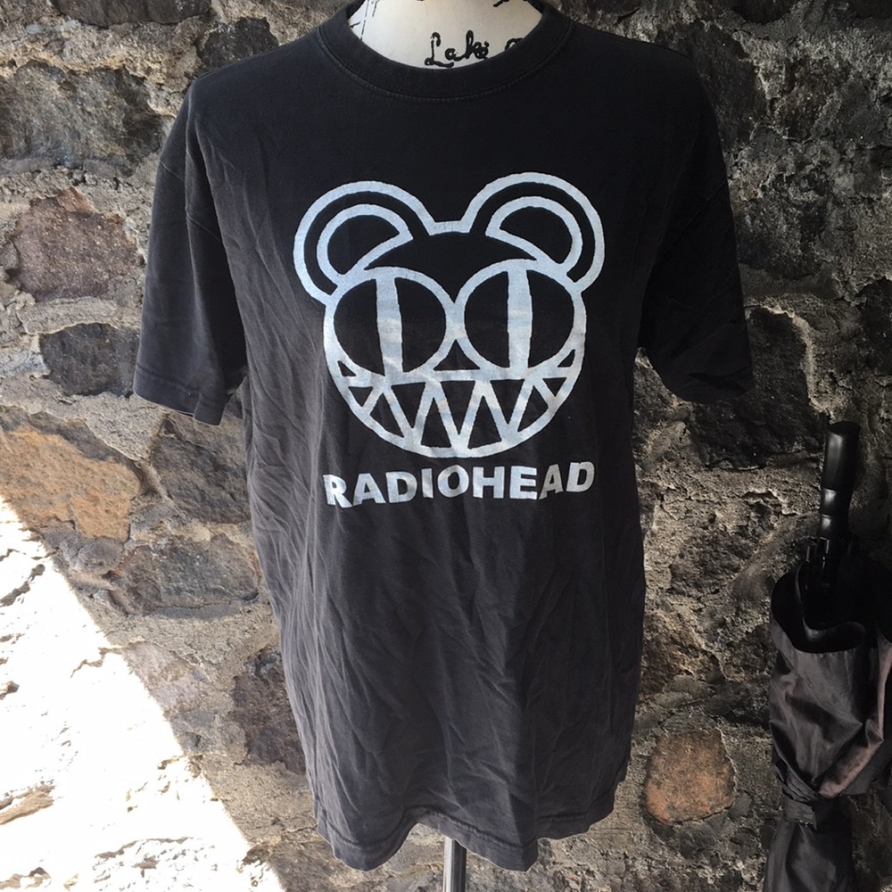 Radiohead faded black concert tee medium size 2008